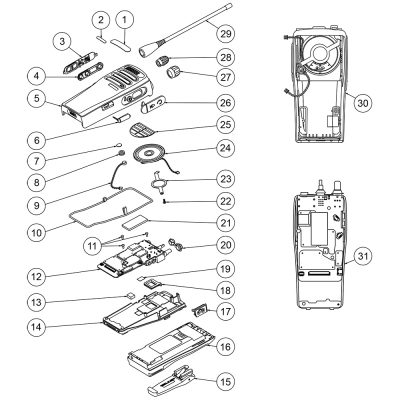 Motorola DP1400 Explosionszeichnung